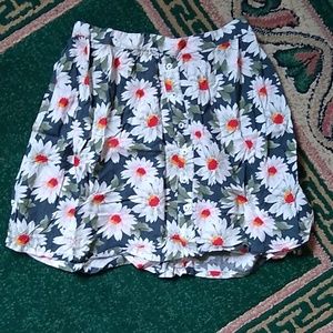 Knee length floral skirt